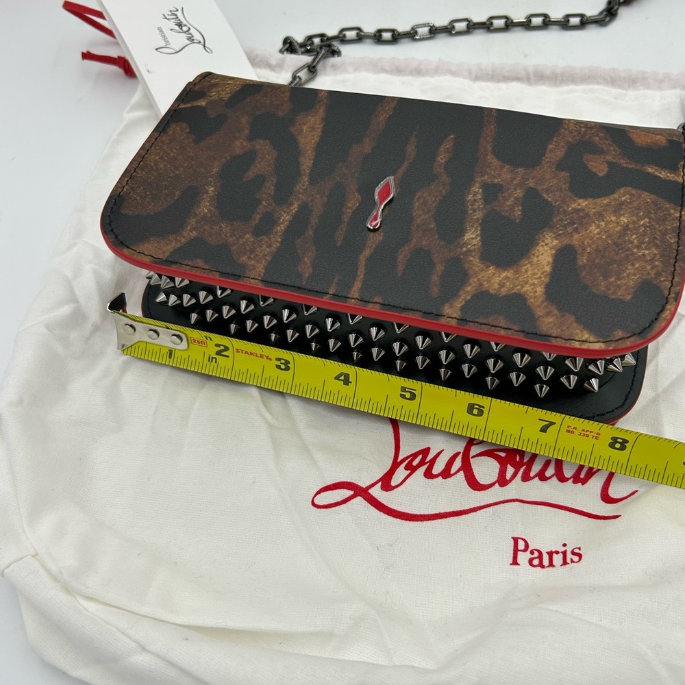 Women's Christian Louboutin, Paloma Bengali, leather clutch/shoulder bag - Picture 12 of 14